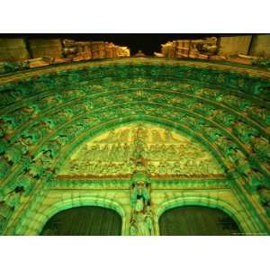 Arch Over Entrance of Onze Lieve Vrouwekathedraal at Night, Antwerp 