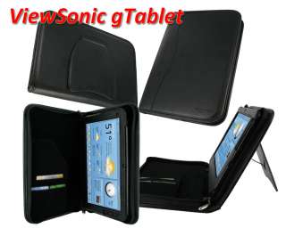   Leather Folio Case Cover for ViewSonic G Tablet gTablet 10.1  
