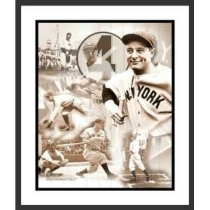  Lou Gehrig Framed Photo   New York Yankees Legends Collage 
