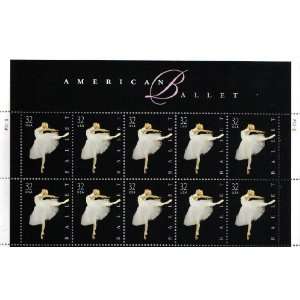 1998 AMERICAN BALLET ~ DANCE #3237 Plate Block of 10 x 32 