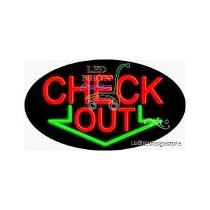 com Check Out Neon Sign 17 inch tall x 30 inch wide x 3.50 inch wide 
