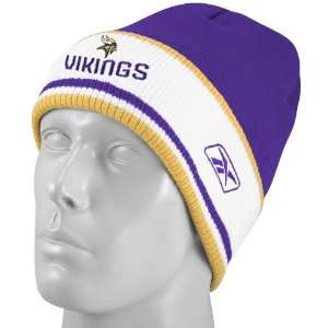  Reebok Minnesota Vikings Purple Coaches Cuffed Knit Beanie 
