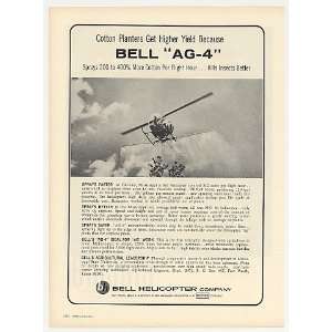  1964 Bell AG 4 Agriculture Helicopter Photo Print Ad