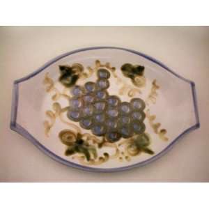 Louisville [Kentucky] Stoneware Grape Pattern Platter    10.25