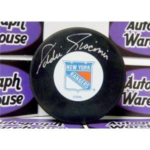 Eddie Giacomin Autographed/Hand Signed Hockey Puck (New York Rangers 