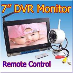 Wireless 7 LCD Baby Monitor Video Recorder DVR + IR Camera Night 