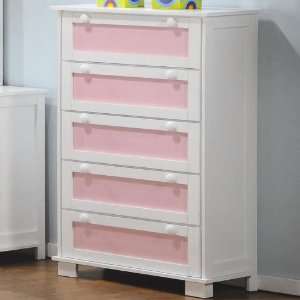  Coaster Apolonia 5 Drawer Tall Chest in White Finish