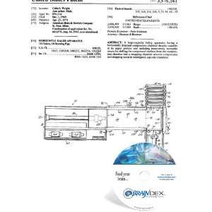    NEW Patent CD for HORIZONTAL BALER APPARATUS 