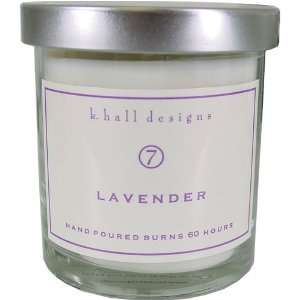  k.hall Designs Lavender Vegetable Wax Candle, 60 Hour Burn 