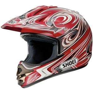  Shoei V MT Veer Helmet   X Small/Red Automotive