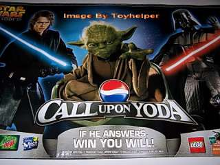 Star Wars Call Upon YODA Banner Pepsi Vader Anakin Luke  