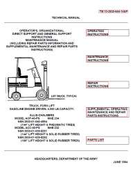 FORKLIFT TECHNICAL MANUALS   143 PDFs   37680pgs. ON CD  