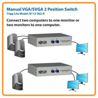  Tripp Lite B112 002 R Manual VGA/SVGA 3xHD15F 2 Position 