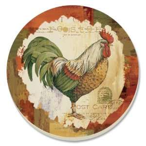  CounterArt Colorful Rooster Absorbent Coasters, Set of 4 
