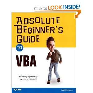  Absolute Beginners Guide to Vba Paul McFedries Books