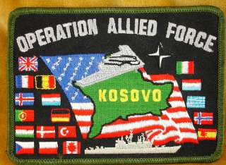 Operation Allied Force, Kosovo U.S. Navy collect. patch  