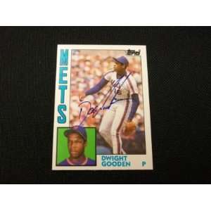  Dwight Gooden Signed 1984 Topps Traded Card #42T JSA 