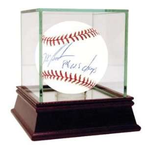 Signed Dwight Gooden Baseball   with 86 WS Champs Inscription 