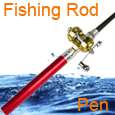 Pocket Aluminum Alloy Fishing Silver Pen Rod Pole Reel  