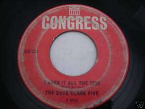 Dave Clark Five I Knew It All 1964 45rpm on Congress  