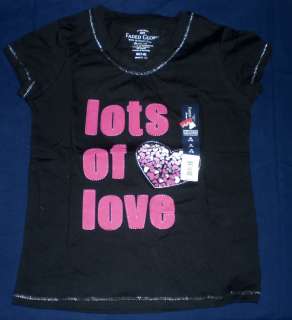   Glory girls black t shirt top Lots Of Love in pink M 7 8  