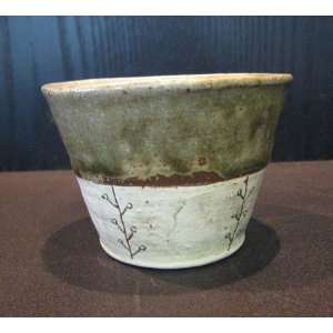  Japanese Hand Made Pottery Green Tea Cup   Gray Kitchen 