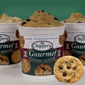 Chippery Gourmet Classic Chocolate Chip Cookie Dough   Two, 3 lb. Tubs 