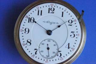 18 SIZE 23 JEWEL ELGIN VERITAS AUTHENTIC RAILROAD POCKET WATCH SN 