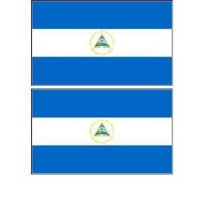  2 Nicaragua Nicaraguan Flag Stickers Decal Bumper Window 