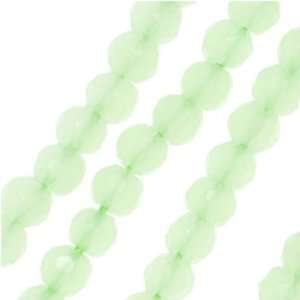  Misty Green Opal Glass Faceted Round Beads 4mm   15.5 Inch 