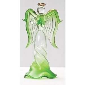 Pack of 6 Green Glass Celtic Messenger Religious Angel 