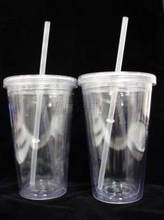 2x New Double Wall Insulated Tumbler Cup Venti 20 oz  