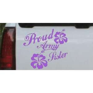  Purple 18in X 19.8in    Proud Army Sister Hibiscus Flowers 