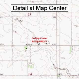   Topographic Quadrangle Map   Grundy Center, Iowa (Folded/Waterproof
