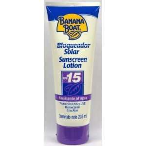 Banana Boat Sunscreen Lotion SPF 15, 8 Ounces / 236 Ml (Pack of 2)