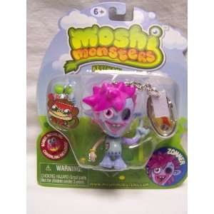 Moshi Monsters Mini Figure Keychain Zommer Bonus Moshling Charm 