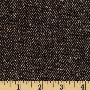  60 Wide Acrylic Suiting Herringbone Dark Brown Fabric By 