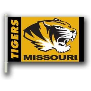  NCAA Missouri Tigers 11x18 Car Flags with Bracket ( Set 