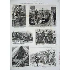   1887 Wimbledon Rifle Shooting Sport Camp Soldiers Tent