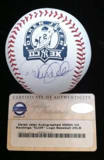 DEREK JETER Signed DJ3K Laser Engraved Baseball STEINER  