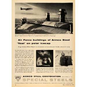1955 Ad Armco Steel Corp. Arctic Air Force Station   Original Print Ad