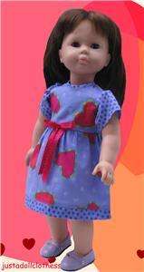 Doll Clothes Mod Hearts Dress Fit American Girl & 18ME  
