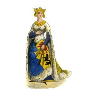 Marie de Hainaut (1280  1354), wife of Louis I Premium Giclee Poster 