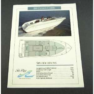    1989 89 SEA RAY 220 CUDDY CABIN Boat BROCHURE 