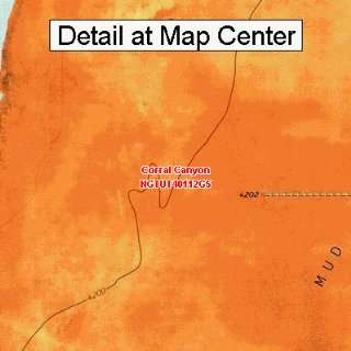   Topographic Quadrangle Map   Corral Canyon, Utah (Folded/Waterproof