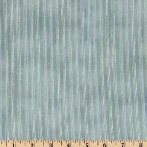  44 Wide Flannel Charms Stripe Teal Fabric By The Yard 