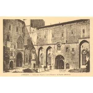   Postcard Courtyard of Popes Palace   Avignon France 