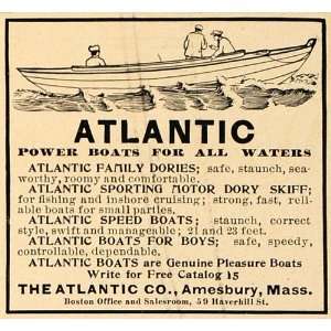  1906 Ad Atlantic Power Boat Watercraft Sailing Amesbury 
