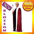 C428 Deluxe Majestic Royal Queen or King Velvet Costume Robe Halloween 