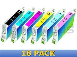 Remanufactured Epson T048 Valu 18 Pack Ink Cartridges, 3 each color